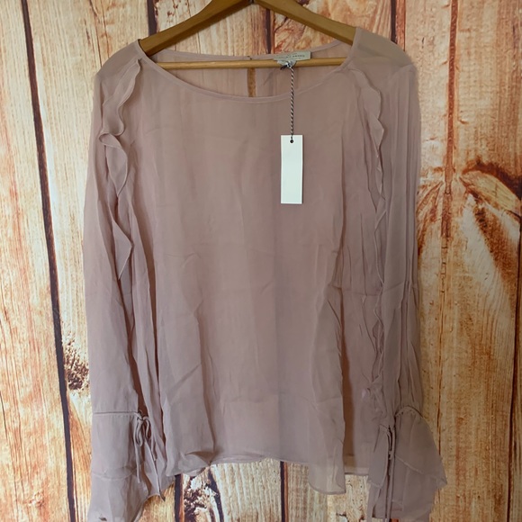 Lucky Brand Tops - Lucky Brand Chiffon Blouse NWT Soft Pink!